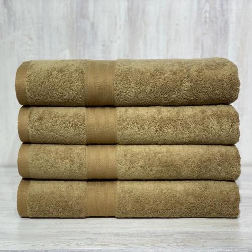 مناشف قطنية فائقة النعومة بني فاتح