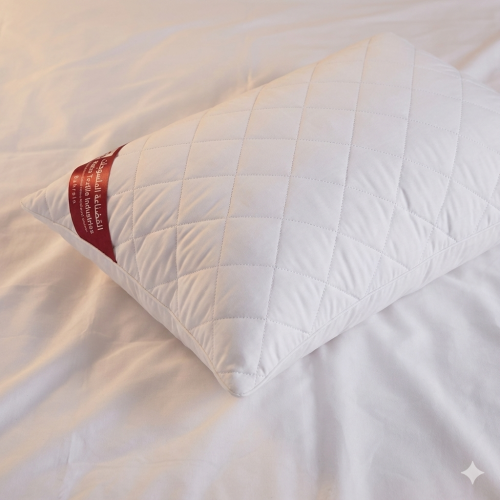 مخدة فندقية قماش مبطن وحشوة  الفايبر الناعم 50*70 سم