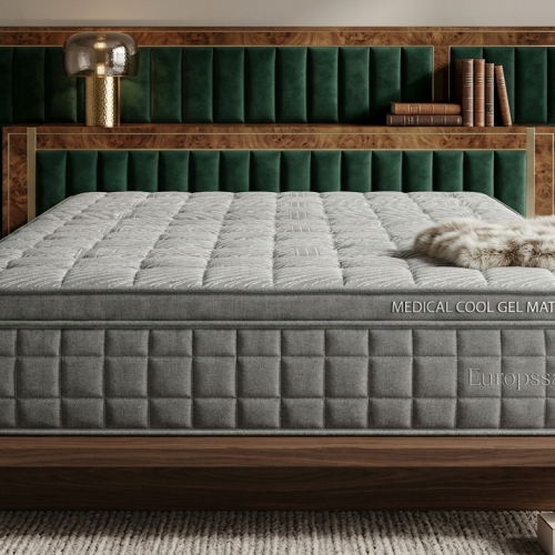 مرتبة إسفنج HR قاسي مع طبقة الميموري فوم ارتفاع 24سم