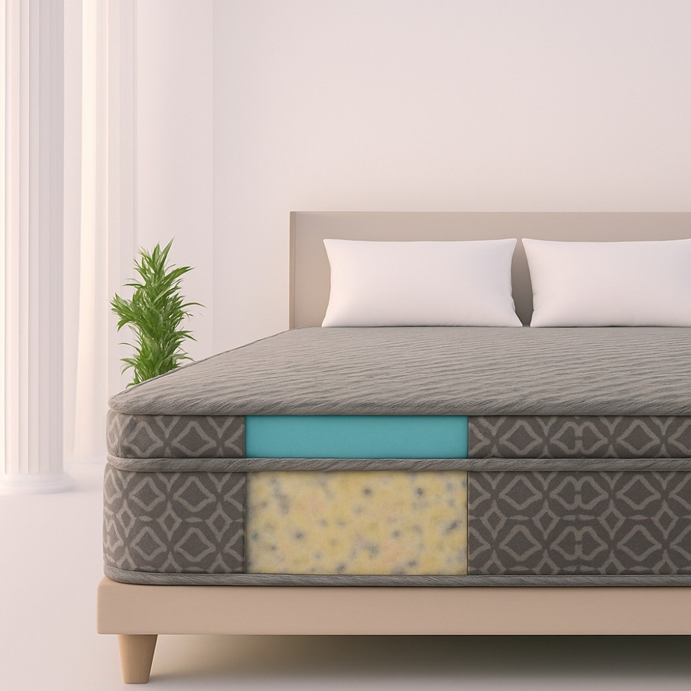 مرتبة طبية مع طبقة الميموري فوم قياس 140*200  سم