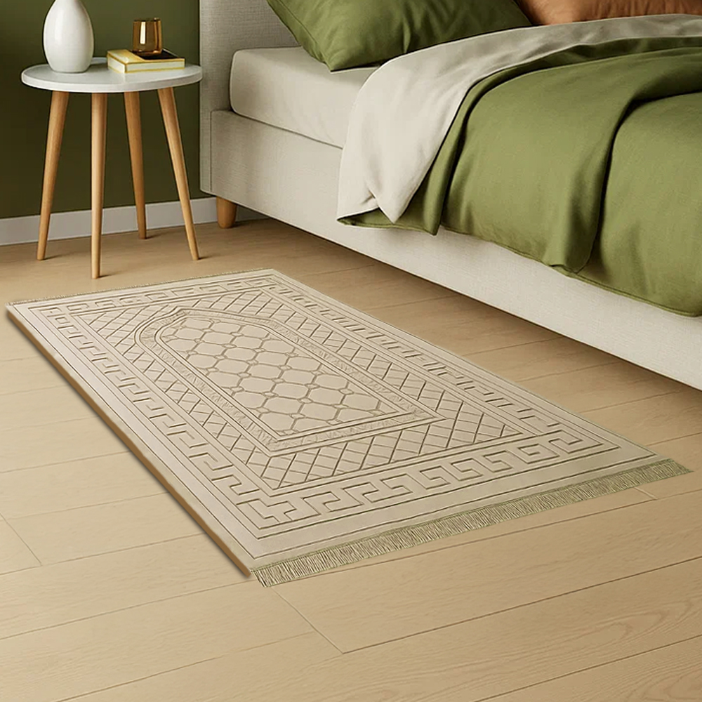 سجادة صلاه ( راحة) مع طبقة فوم ناعم 2 سم -بيج