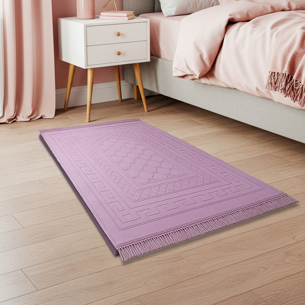 سجادة صلاه ( راحة) مع طبقة الميموري فوم 5 سم - وردي