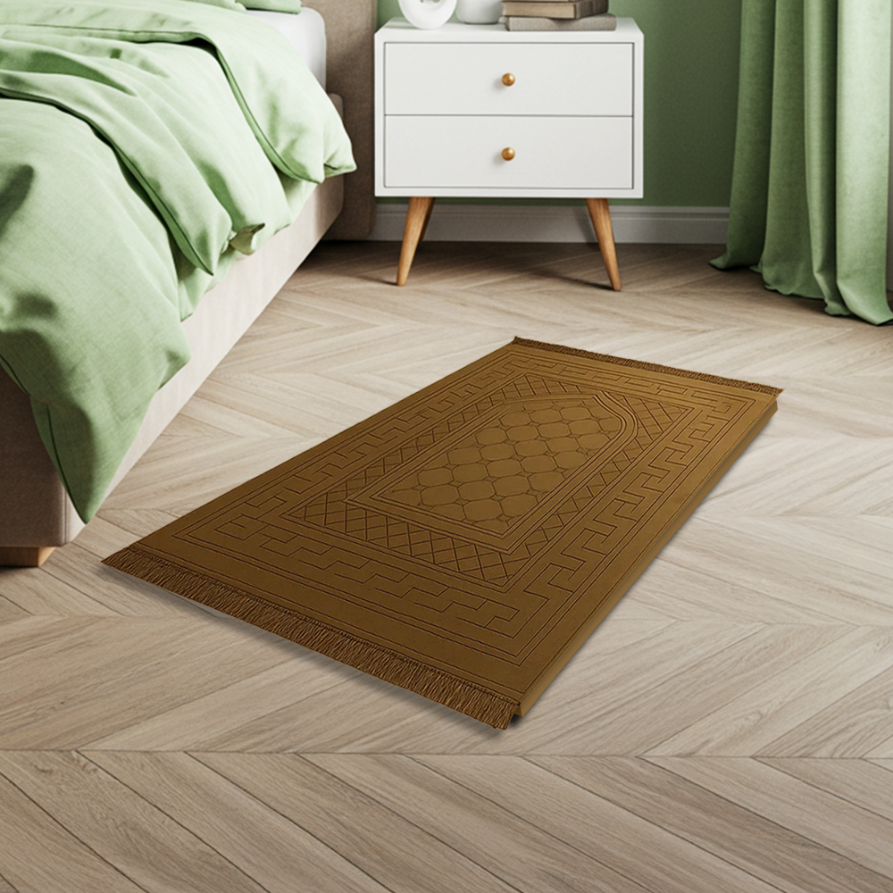 سجادة صلاه ( راحة) مع طبقة الميموري فوم 5 سم - بني غامق