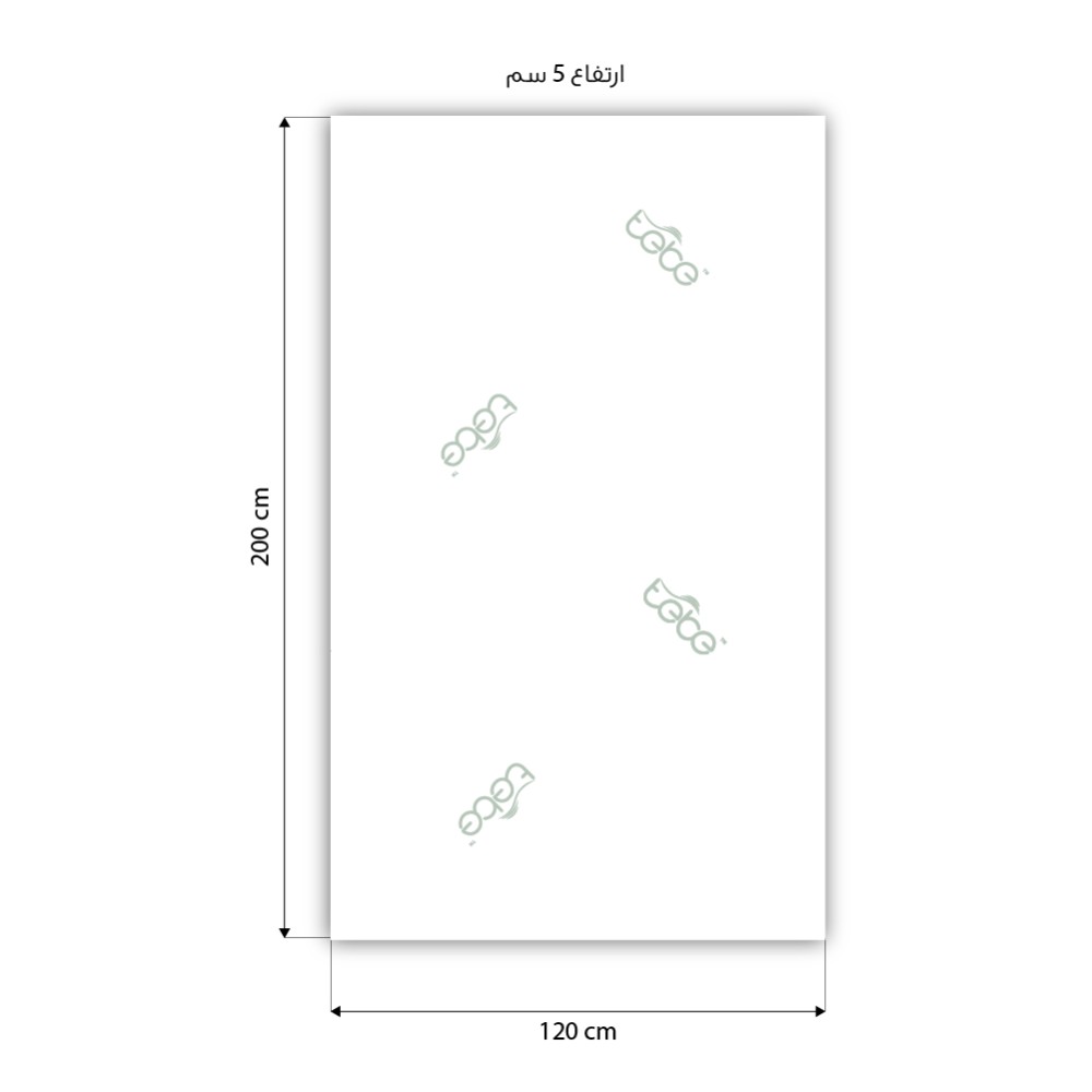 لباد ميموري فوم  توين-  120*200 ارتفاع 5 سم (ماركة TEBE)