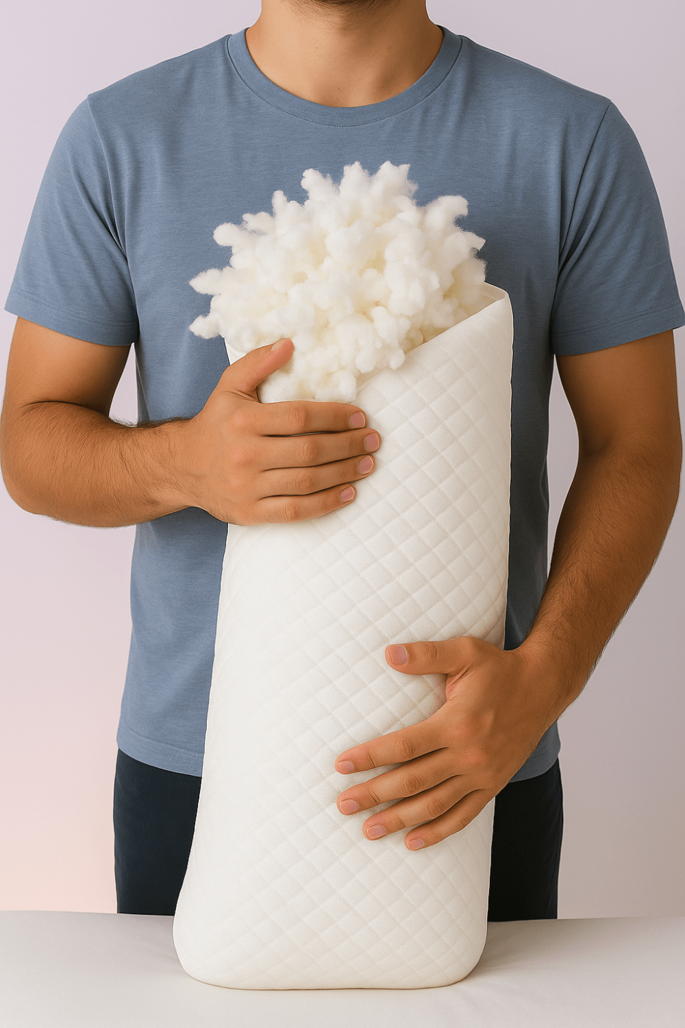 مخدة الجسم غًنوة بنظام الميموري فوم المجزأ 137*51*18 سم