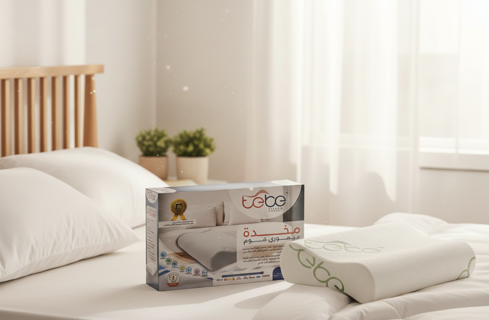 مخدة ميموري فوم مموجة  بدون جل 60*40*12 سم