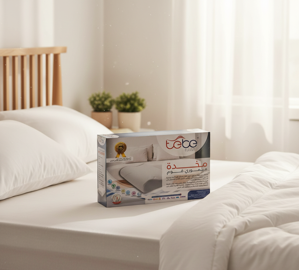 مخدة ميموري فوم مموجة  بدون جل 60*40*12 سم