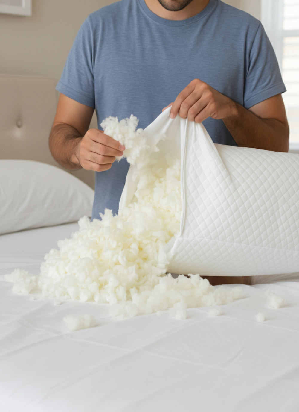 مخدة غُنوة نظام الميموري فوم المجزأ مقاس 48*70 سم