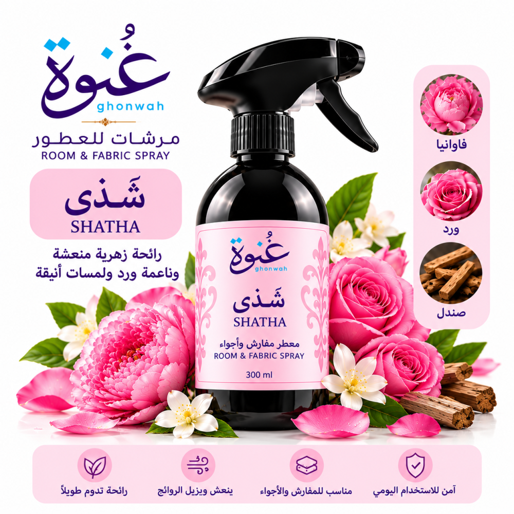 غُنوة - شَذى  SHATHA معطر مفارش وأجواء 300 مل